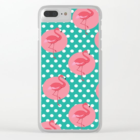 FLAMINGO 3 Clear iPhone Case