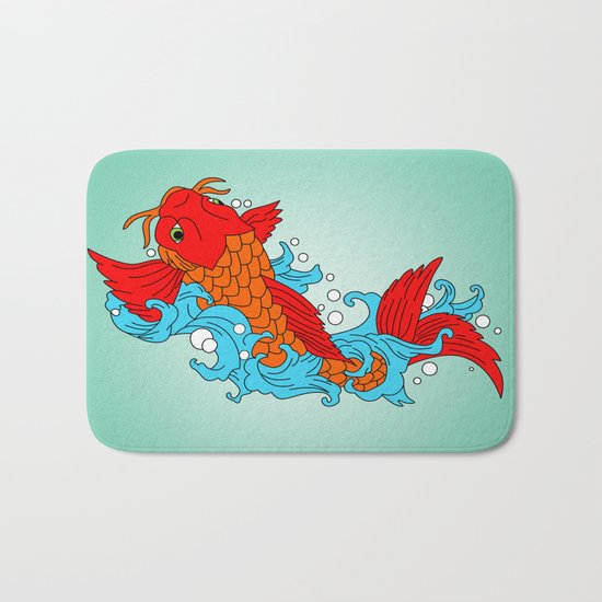 gold fish Bath Mat