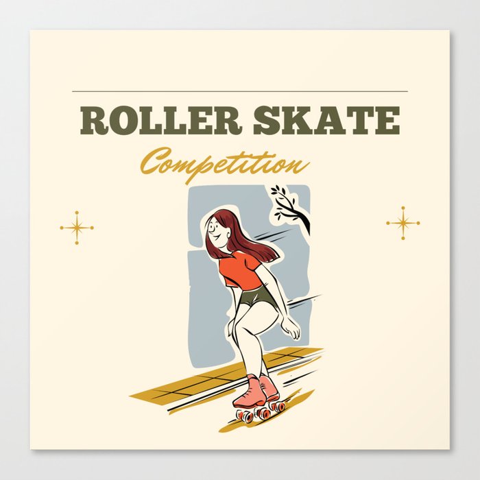 Roller skate competition sport Canvas Print