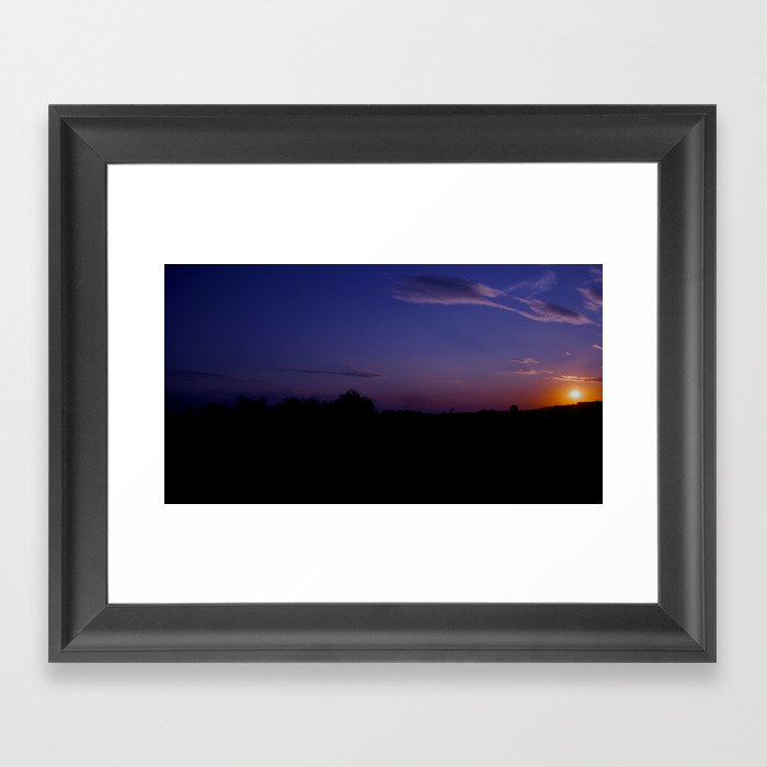 Amazing sunset Framed Art Print