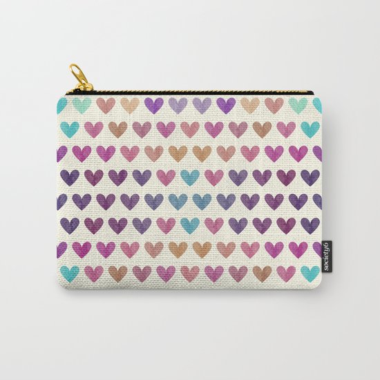 Colorful hearts III Carry-All Pouch