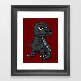 Baby Godzilla Framed Art Print