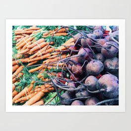 The Market Art Print | Natural, Farmers Market, Vibrant, Organic, Contrast, Digital, Photo, Color 