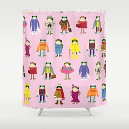 Fashionable frogs Shower Curtain