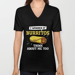 Burrito Tortilla Wrap Breakfast Bowl Vegan V Neck T Shirt
