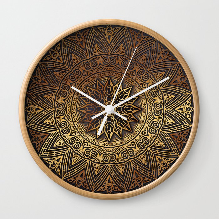 A27 Original Heritage Moroccan Islamic Geometric Artwork. Wall Clock