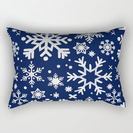 Snowflake Collection – Navy Rectangular Pillow