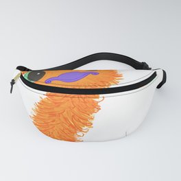 Fire Colored Ostrich Fanny Pack