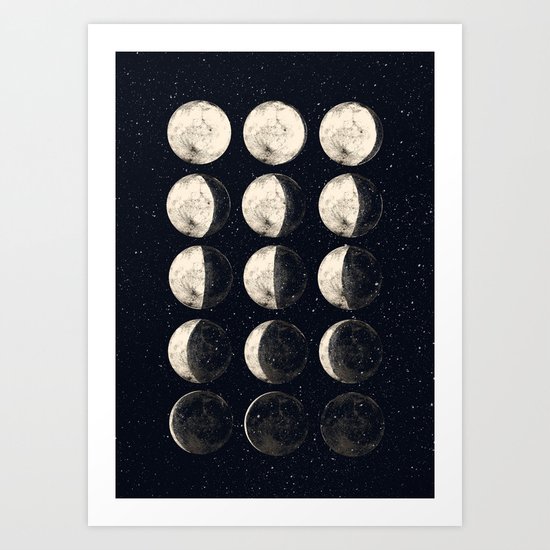 moon cycle Art Print