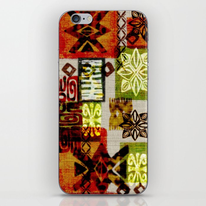 Vintage Hawaii Barkcloth Tapa Beach design iPhone Skin