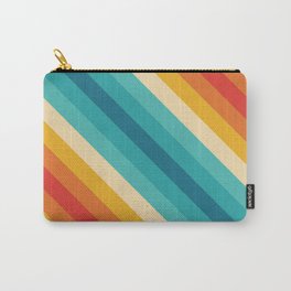 Retro Diagonal Stripes Pattern Carry-All Pouch