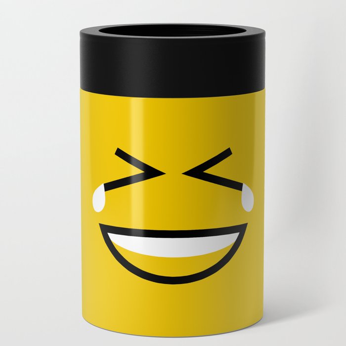 type face: laugh yellow Can Cooler