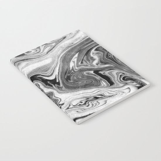 Mizuki - spilled ink marbling paper marble swirl abstract painting original art india ink minimal Notebook