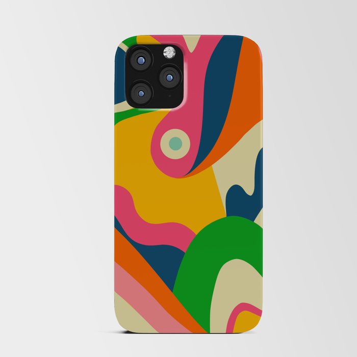 Colorful Mid Century Abstract  iPhone Card Case