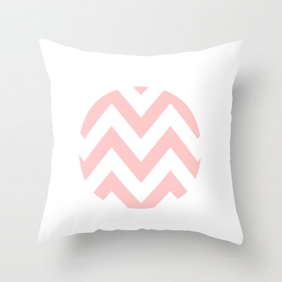 WHITE CIRCLE CHEVRON 2 Throw Pillow