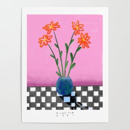 Pop art flowers Poster