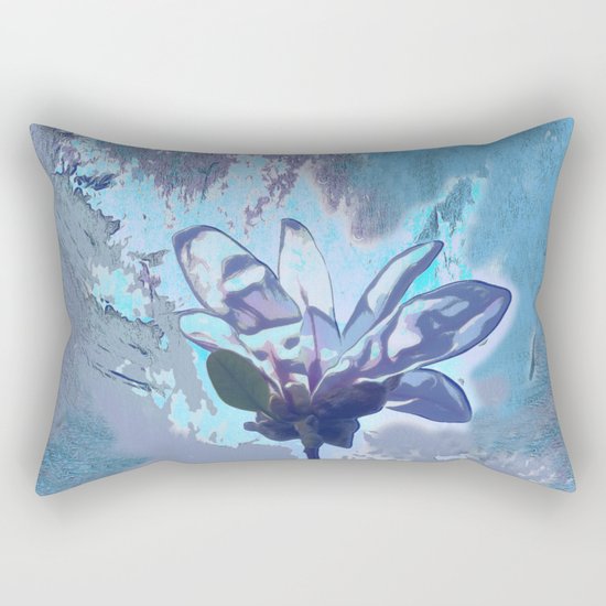 Blue flower fantasy Rectangular Pillow