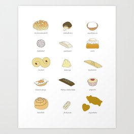 Swedish Cookies (fika) Art Print