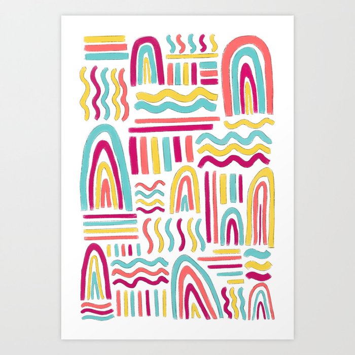 line and curves  Art Print