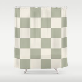 Checkered (Sage Cream) Shower Curtain