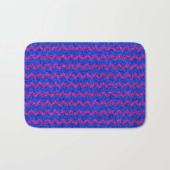 Chevron Glitter Pattern 03 Bath Mat