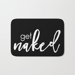 Bath Mats Society6 Get White On Black Bath Mat