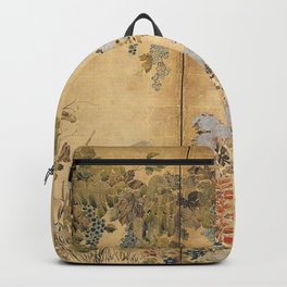 Japanese Edo Period Six-Panel Gold Leaf Screen - Spring and Autumn Flowers Rucksack