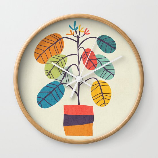Potted plant 2 Wall Clock