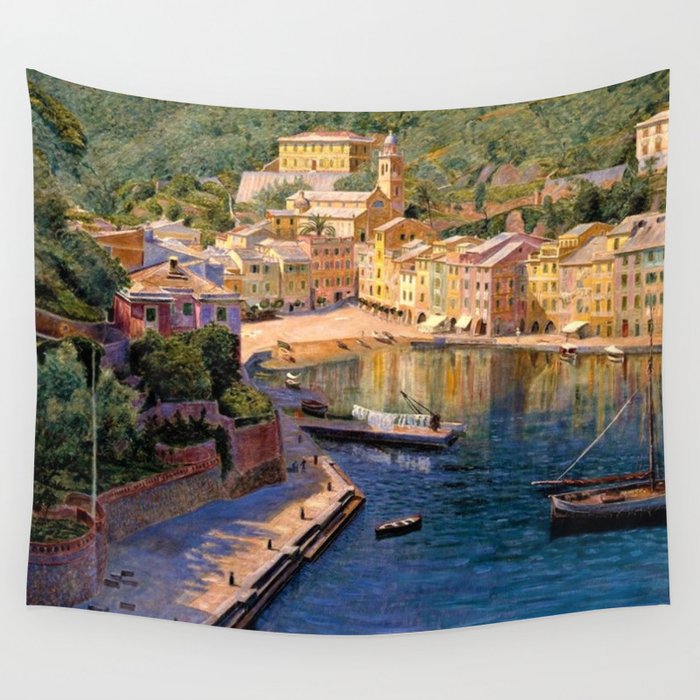 Ligurian Sea, Portofino Italy by Kristian Zahrtmann Wall Tapestry