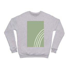 Monochromatic Wobbly Sage Arch Design Crewneck Sweatshirt