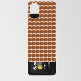 Geometric retro orange pattern Android Card Case