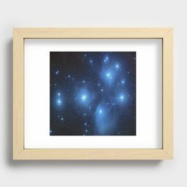 The Pleiades, an open cluster consisting of approximately 3,000 stars at a distance of 400 light years. Recessed Framed Print