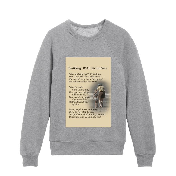 Walking With Grandma Kids Crewneck