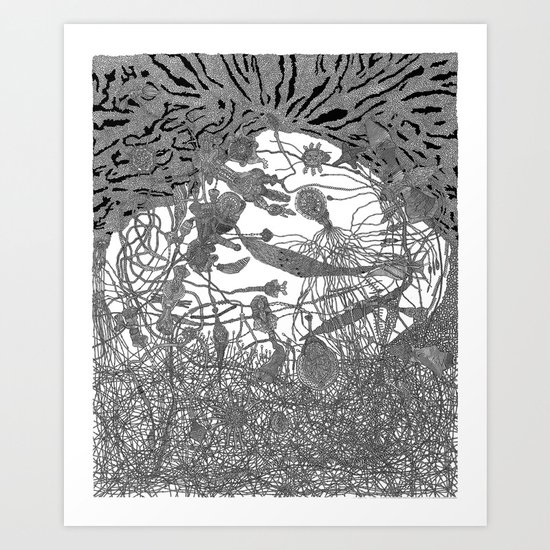 Story of Deep Area Art Print