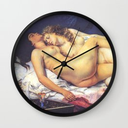 The Sleepers - Gustave Courbet Wall Clock