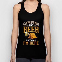 Camping Beer Drinking Beginner Camper Unisex Tank Top