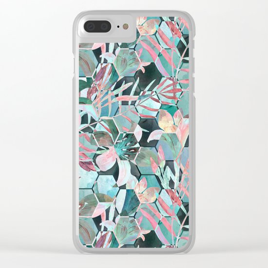 Floral, geometric abstraction Clear iPhone Case