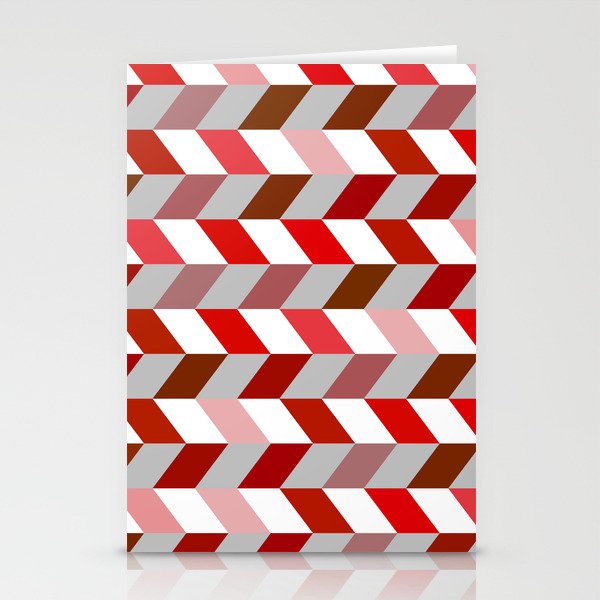 Abstract Dark Red Light Red and White Zig Zag Background. Stationery Cards