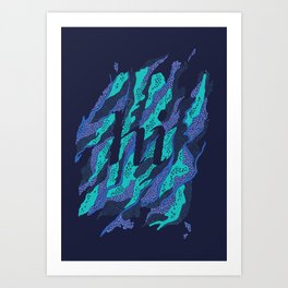 hi blue Art Print