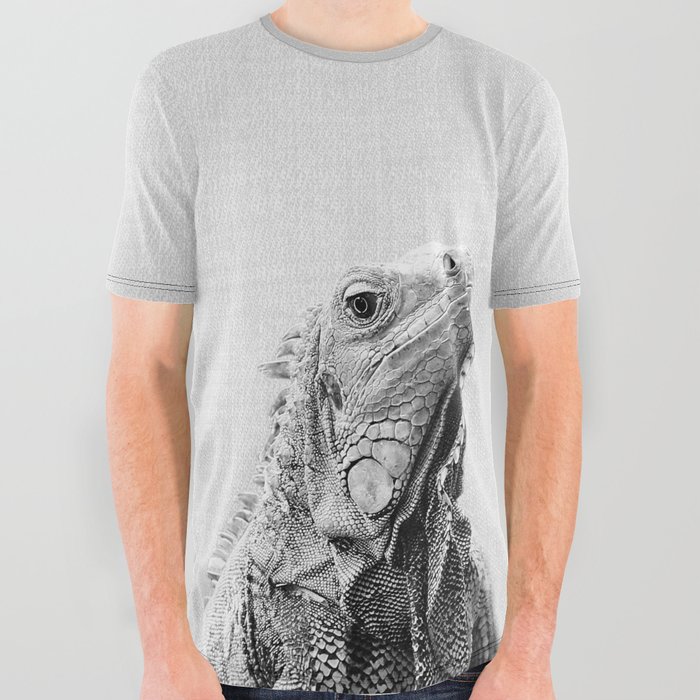 Iguana - Black & White All Over Graphic Tee