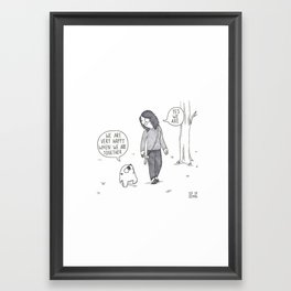 We are very happy when we are together Framed Art Print