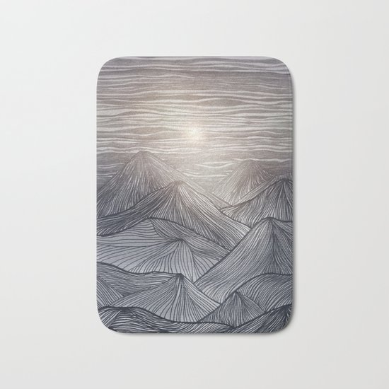Lines in the mountains X Bath Mat