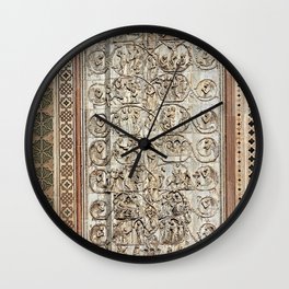 Orvieto Cathedral Facade Reliefs Mosaics Wall Clock