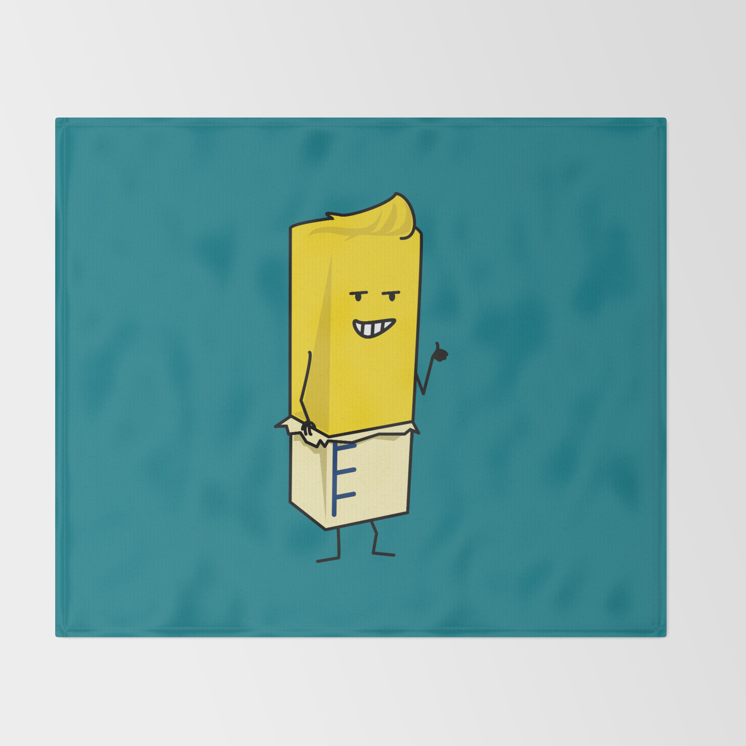 Buttered Buttery Stick Of Butter Happy Thumbs Up Throw Blanket By Berenice Limon Society6