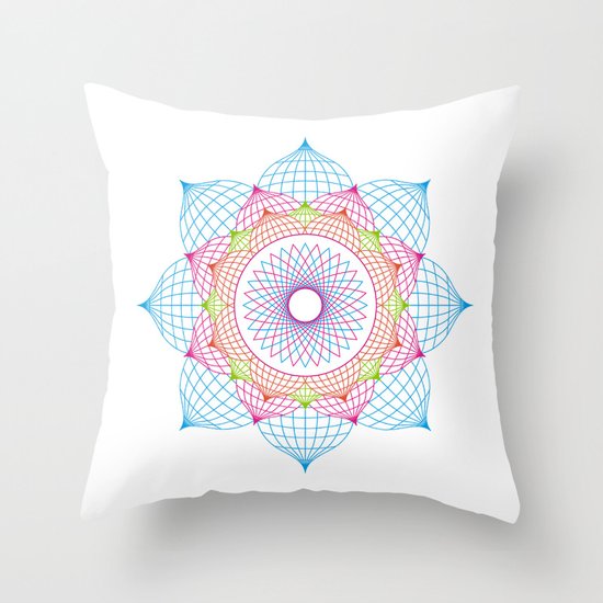 Lotus Flower Throw Pillow by Quick Brown Fox Society6