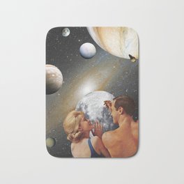 Lovers in Space Collage Bath Mat