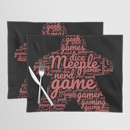 Red Meeple Board Game Geek Word Art Placemat