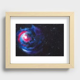 Watercolor space Recessed Framed Print