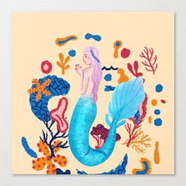 Abstract Mermaid  Canvas Print