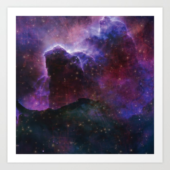 Cool Outer Space Print Galaxy Lover Pattern Art Print